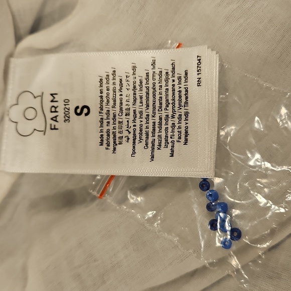 💕FARM RIO💕 Off-White Stitched Flowers And Girls Midi Dress ~ Small S NWT - Picture 15 of 16